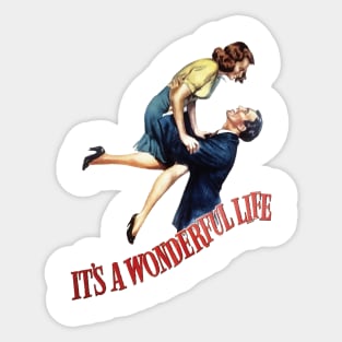 It's A Wonderful Life, From A Vintage 1946 Movie Poster Sticker